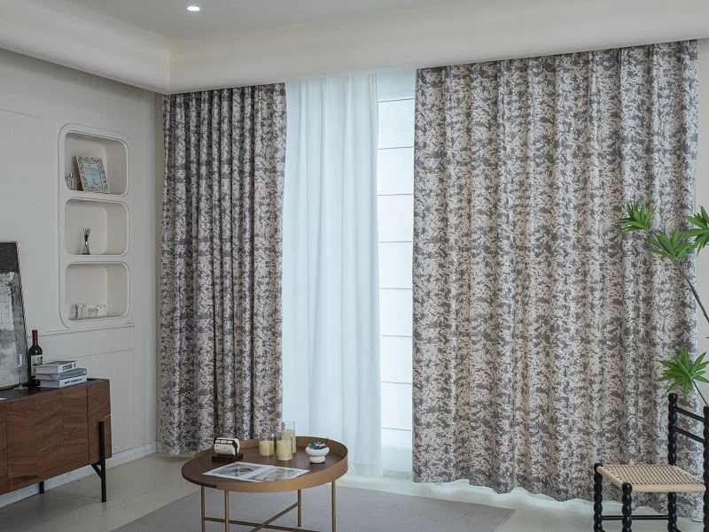 Cortina de veludo holandês com laminação e lantejoulas